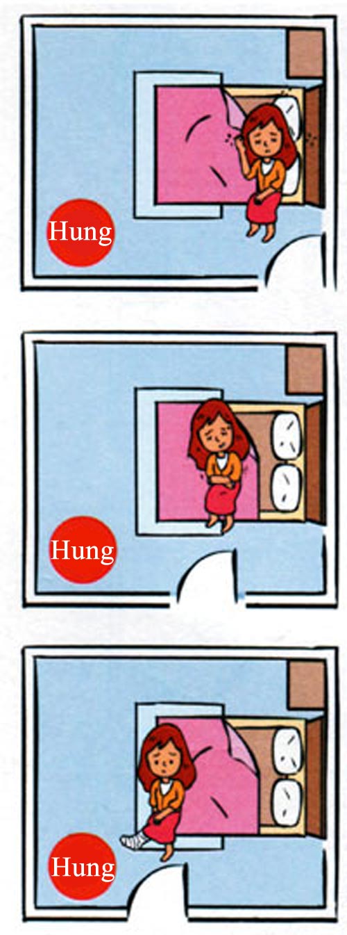 Giường ngủ đối diện cửa phòng