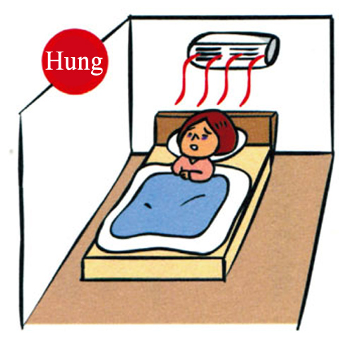 Lắp điều hòa nhiệt độ ngay trên đầu giường